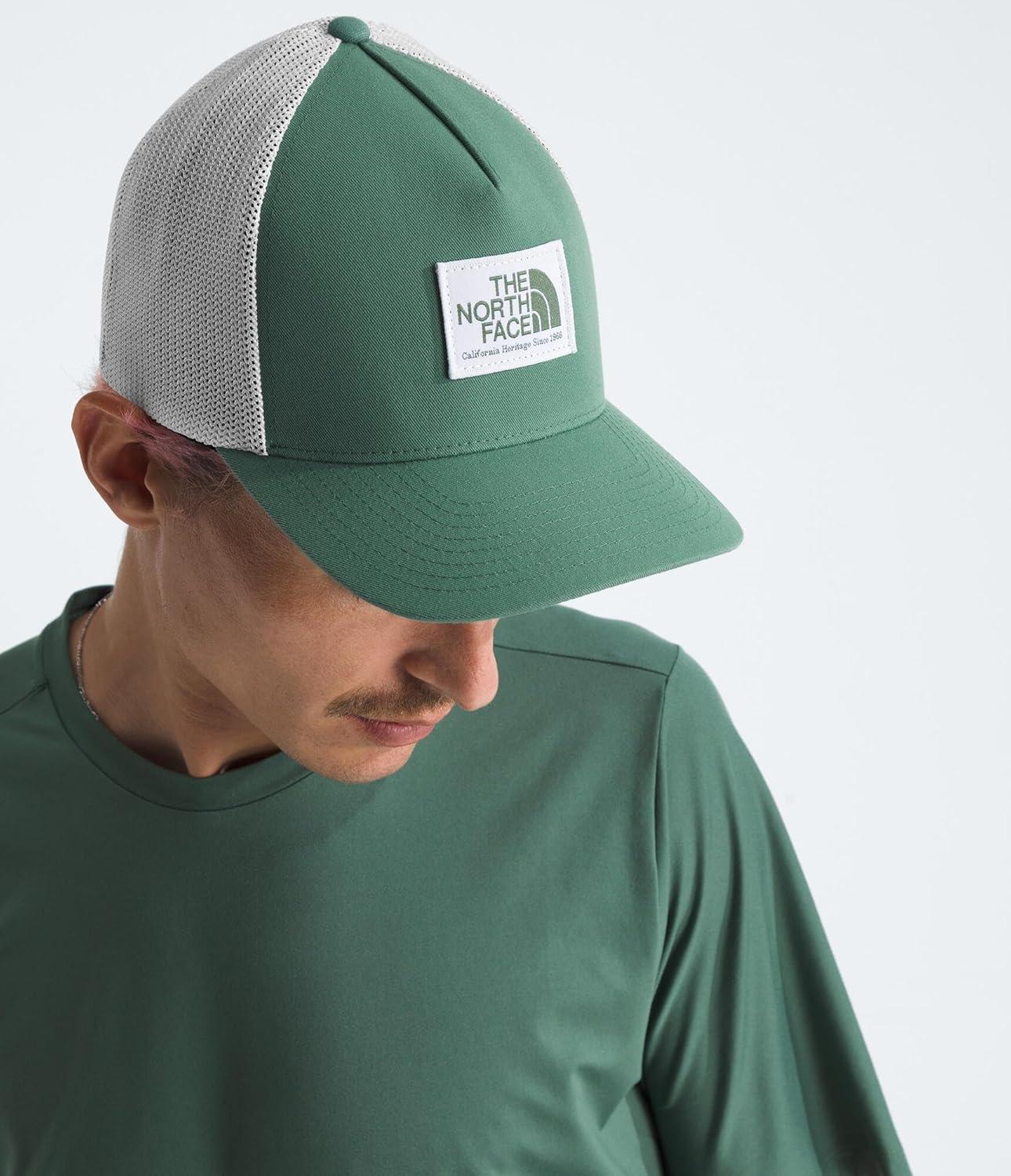 imageTHE NORTH FACE Keep It Patched Trucker Deep Fit Snapback Hat for Men amp Women With Breathable Mesh PanelsDuck GreenTnf White