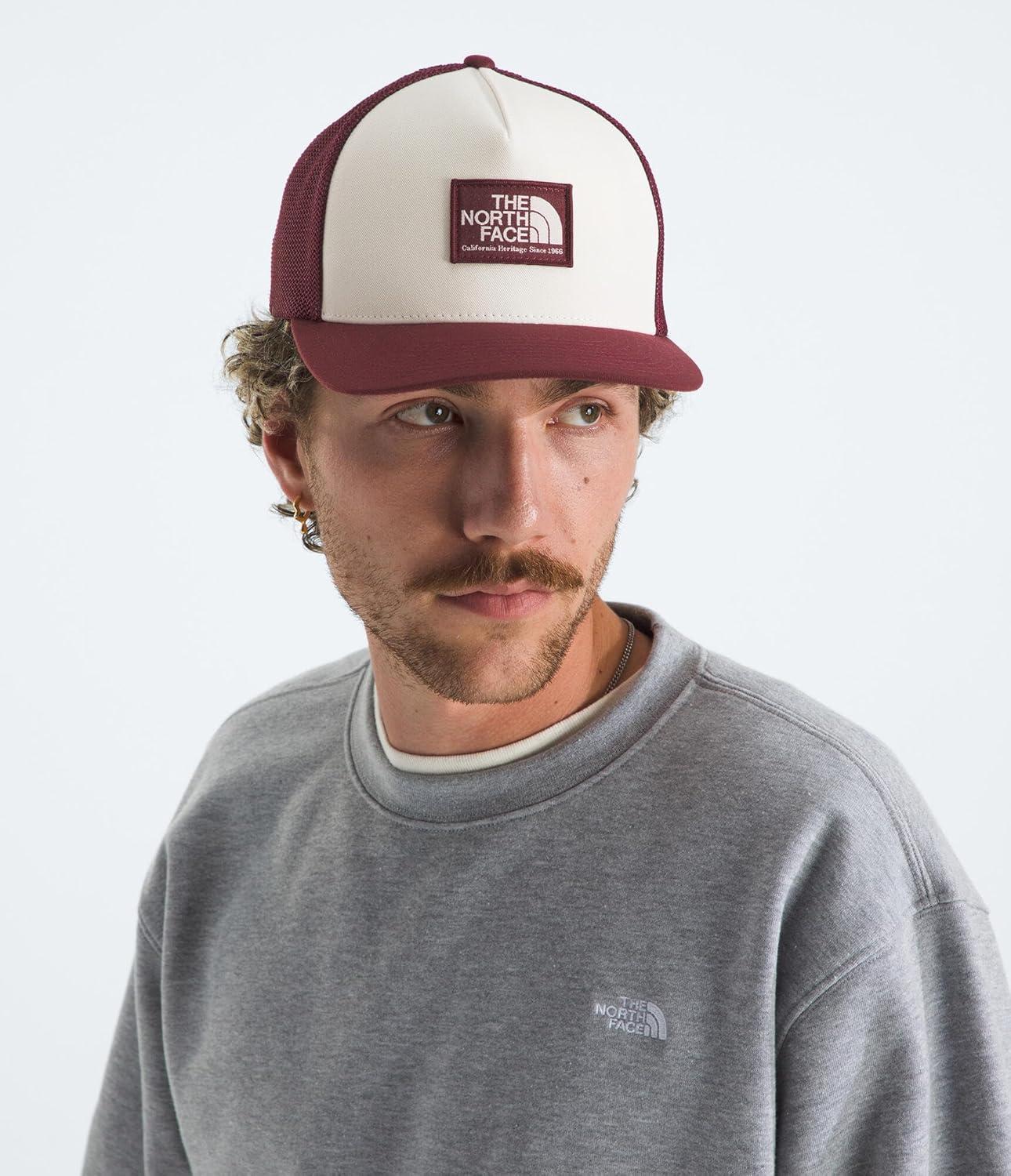 imageTHE NORTH FACE Keep It Patched Trucker Deep Fit Snapback Hat for Men amp Women With Breathable Mesh PanelsSumacWhite Dune