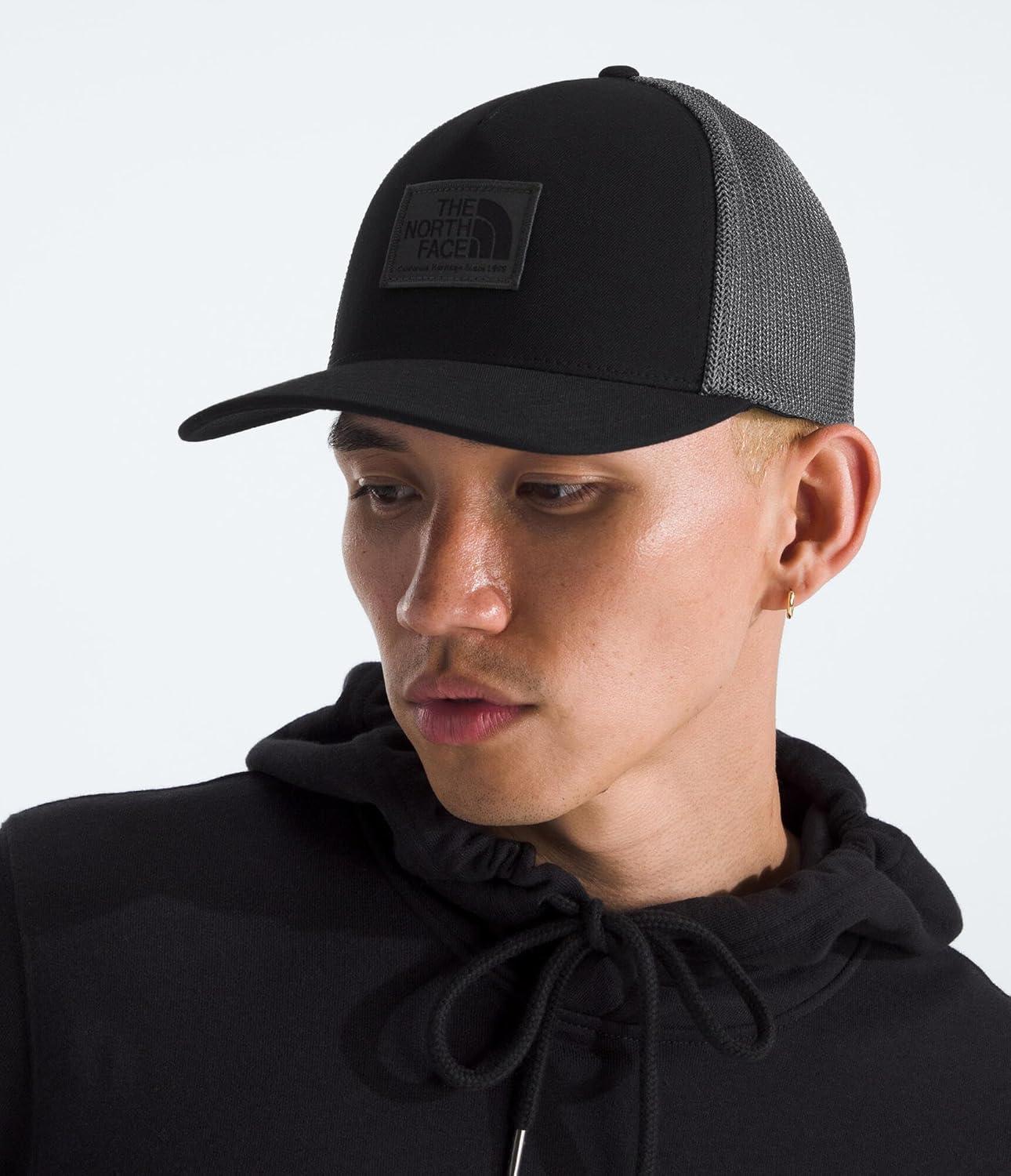 imageTHE NORTH FACE Keep It Patched Trucker Deep Fit Snapback Hat for Men amp Women With Breathable Mesh PanelsTnf BlackAsphalt Grey