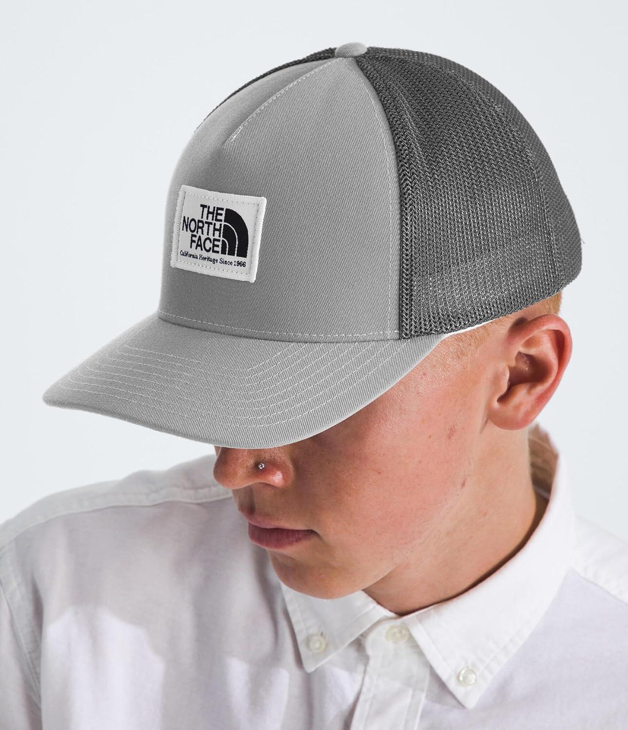 imageTHE NORTH FACE Keep It Patched Trucker Deep Fit Snapback Hat for Men amp Women With Breathable Mesh PanelsTnf Light Grey HeatherTnf White