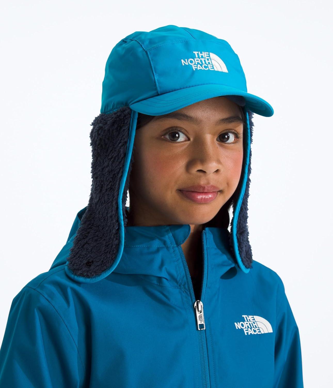 imageTHE NORTH FACE Kids Shasta Trapper Hat Insulated Crown amp Fleece Lined Earflaps Water Repellent Finish Ball Cap BrimMeridian BlueSummit Navy