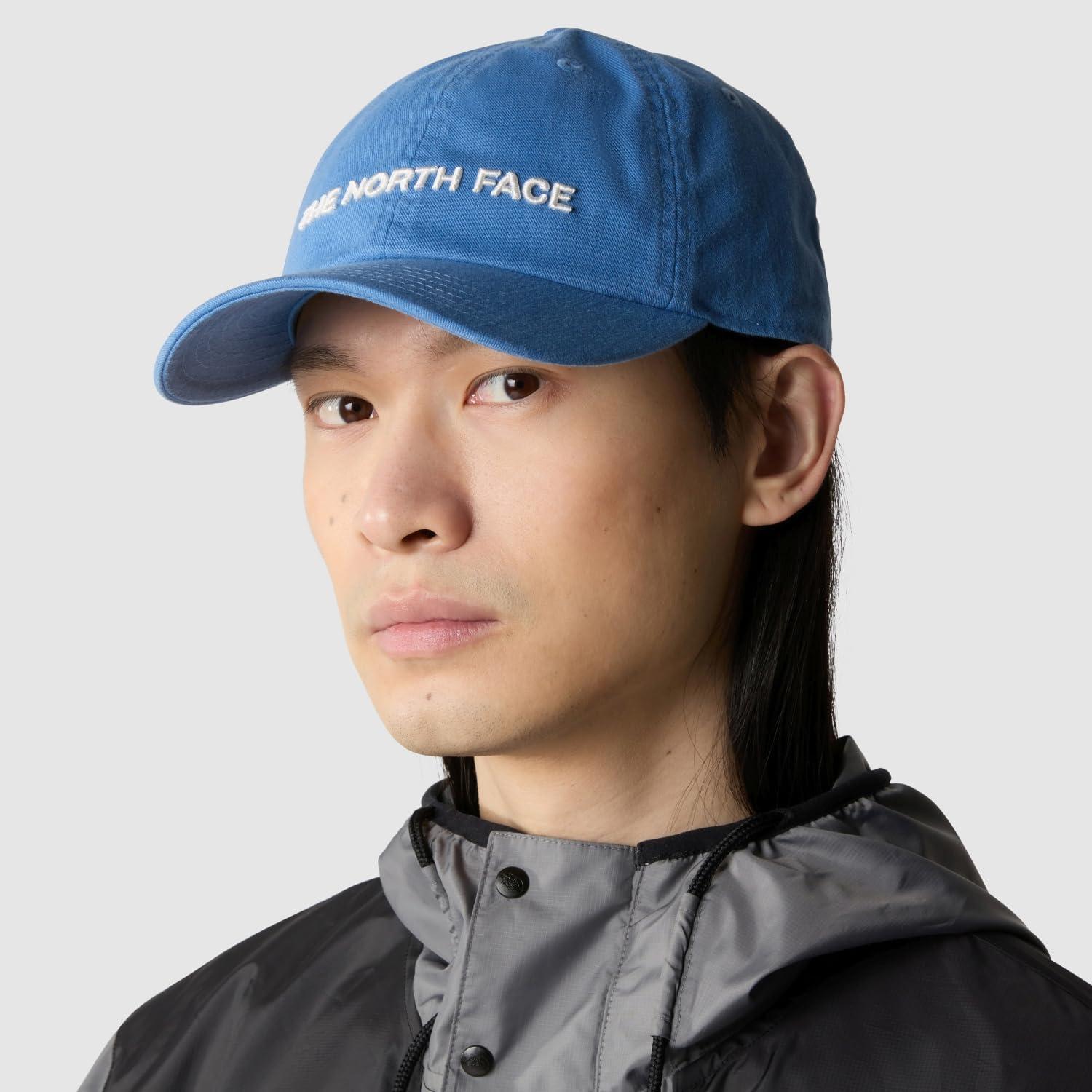 imageTHE NORTH FACE Roomy Norm Hat Classic Fit Ball Cap for Men amp Women Embroidered Logo Adjustable Strap amp Silver BuckleIndigo StoneWashedHorizontal Logo