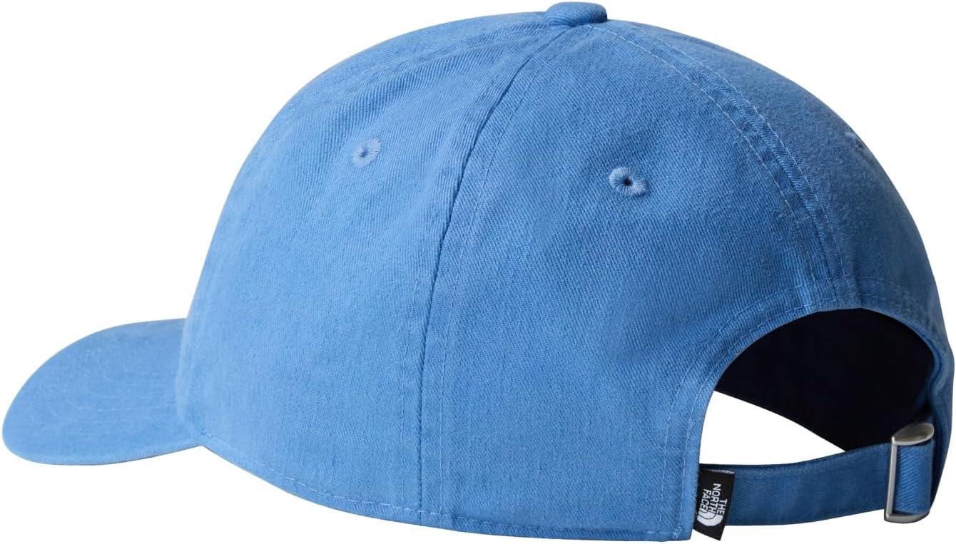 imageTHE NORTH FACE Roomy Norm Hat Classic Fit Ball Cap for Men amp Women Embroidered Logo Adjustable Strap amp Silver BuckleIndigo StoneWashedHorizontal Logo