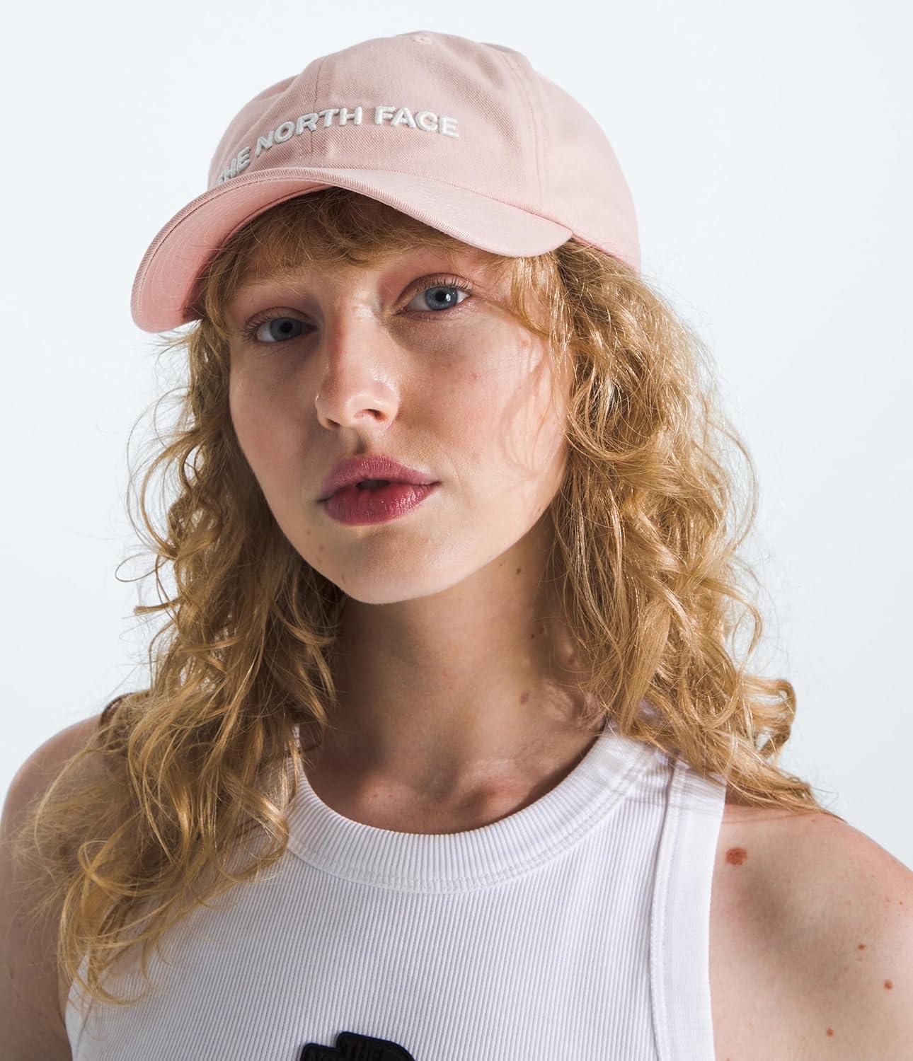 imageTHE NORTH FACE Roomy Norm Hat Classic Fit Ball Cap for Men amp Women Embroidered Logo Adjustable Strap amp Silver BucklePink MossTnf White
