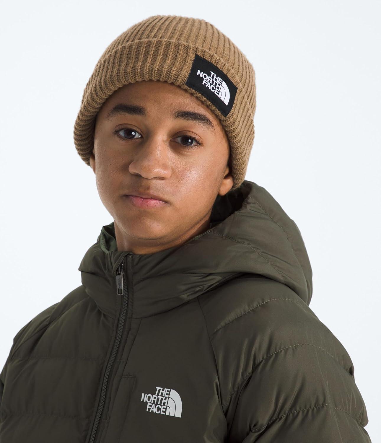 imageThe North FACE UnisexBaby Salty Dog Winter Beanie Cuffed Winter Hat Moisture Management Flashdry Cable DetailingUtility Brown