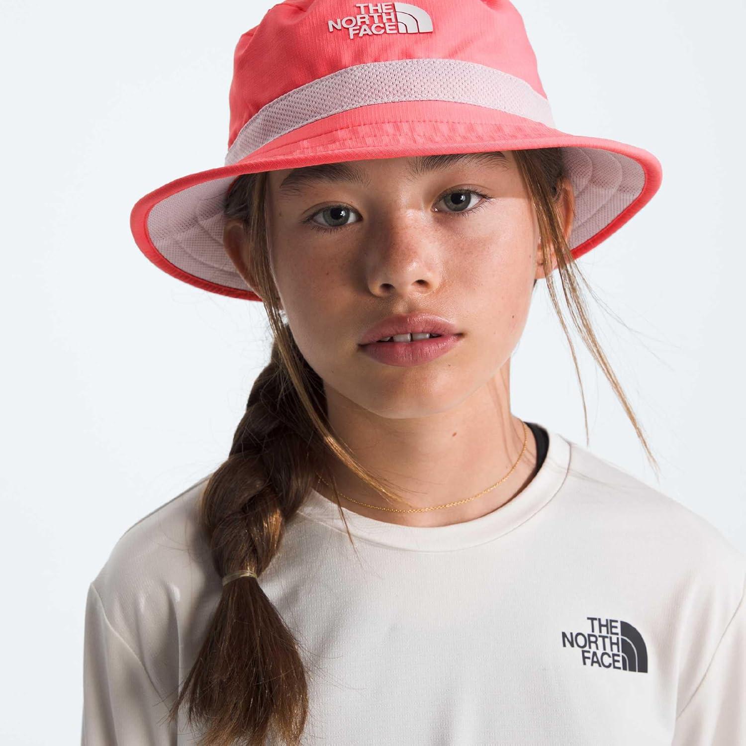 imageThe North Face Kids Class V Reversible Bucket ToddlerLittle KidsBig KidsCoral Crush Logo Weather Topo Phantom Print