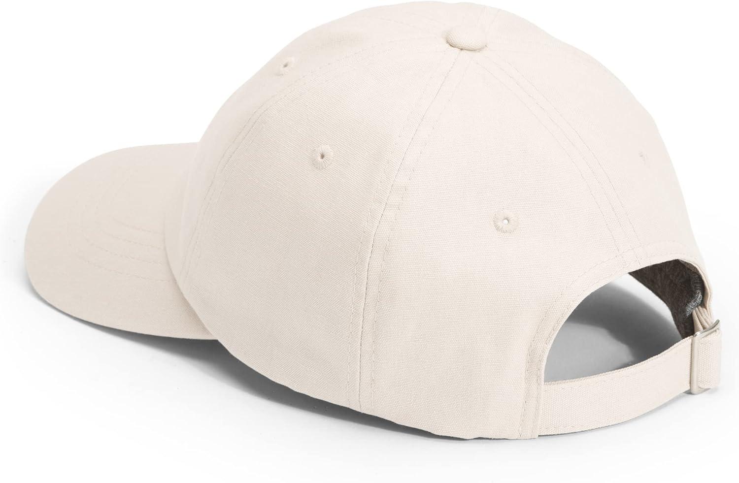 imageThe North Face Norm Baseball Hat Shallow Fit Ball Cap with Embroidered Logo Adjustable Strap Closure amp Silver BuckleGardenia White