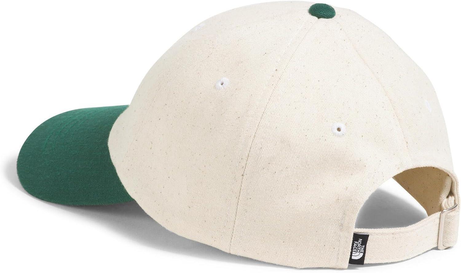 imageThe North Face Norm Baseball Hat Shallow Fit Ball Cap with Embroidered Logo Adjustable Strap Closure amp Silver BuckleHunter GreenWhite Dune