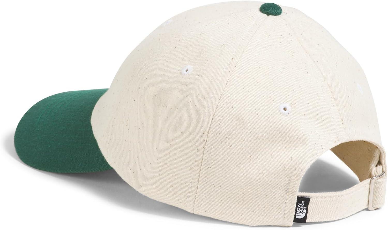 imageThe North Face Norm Baseball Hat Shallow Fit Ball Cap with Embroidered Logo Adjustable Strap Closure amp Silver BuckleHunter GreenWhite Dune