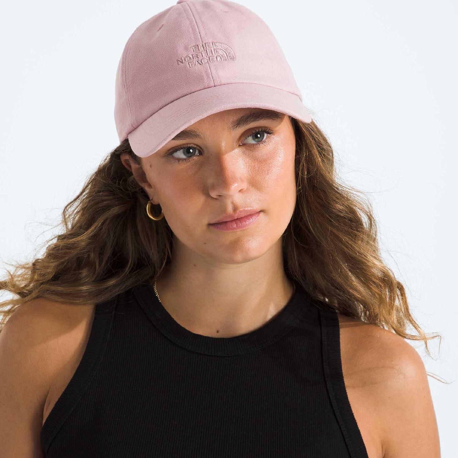 imageThe North Face Norm Baseball Hat Shallow Fit Ball Cap with Embroidered Logo Adjustable Strap Closure amp Silver BuckleMetal Pink