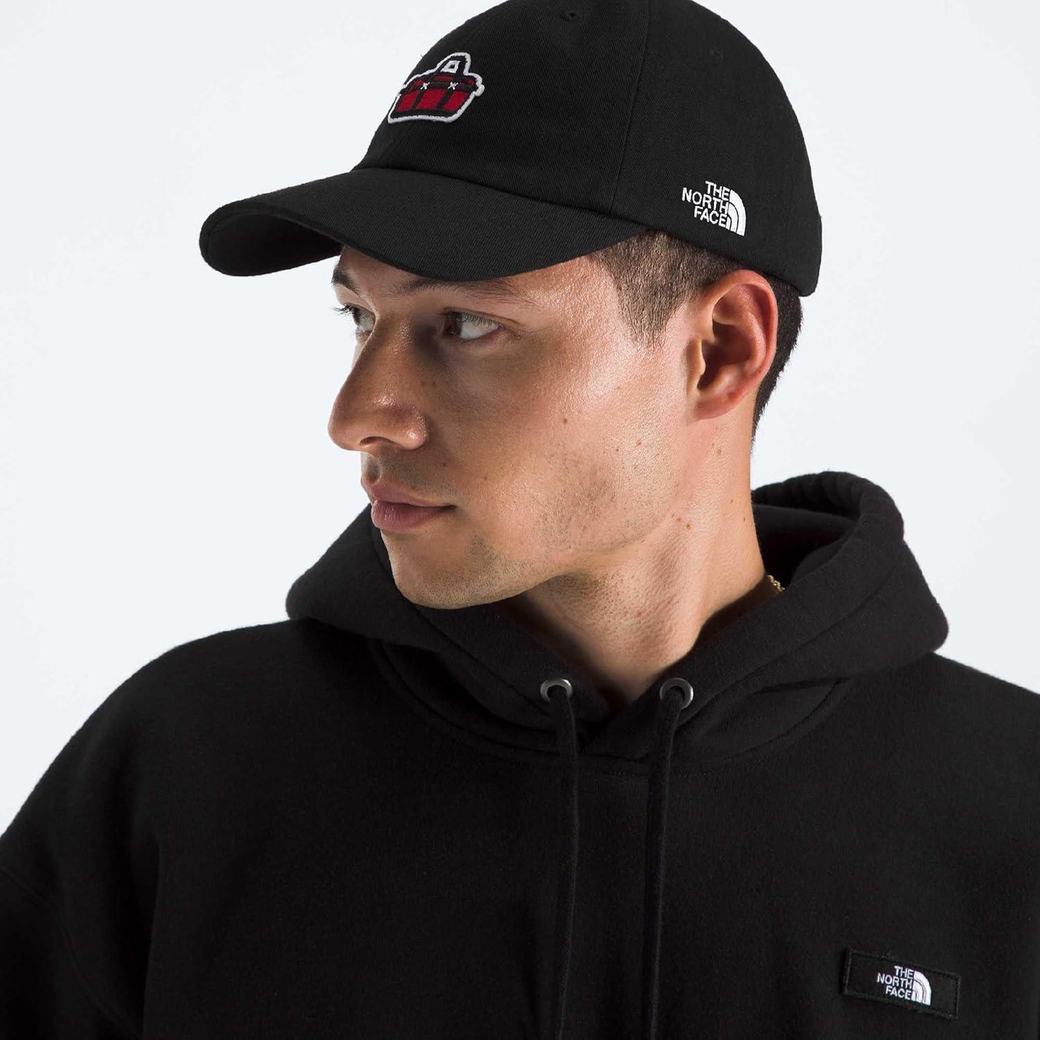 imageThe North Face Norm Baseball Hat Shallow Fit Ball Cap with Embroidered Logo Adjustable Strap Closure amp Silver BuckleTnf BlackBase Camp Patch