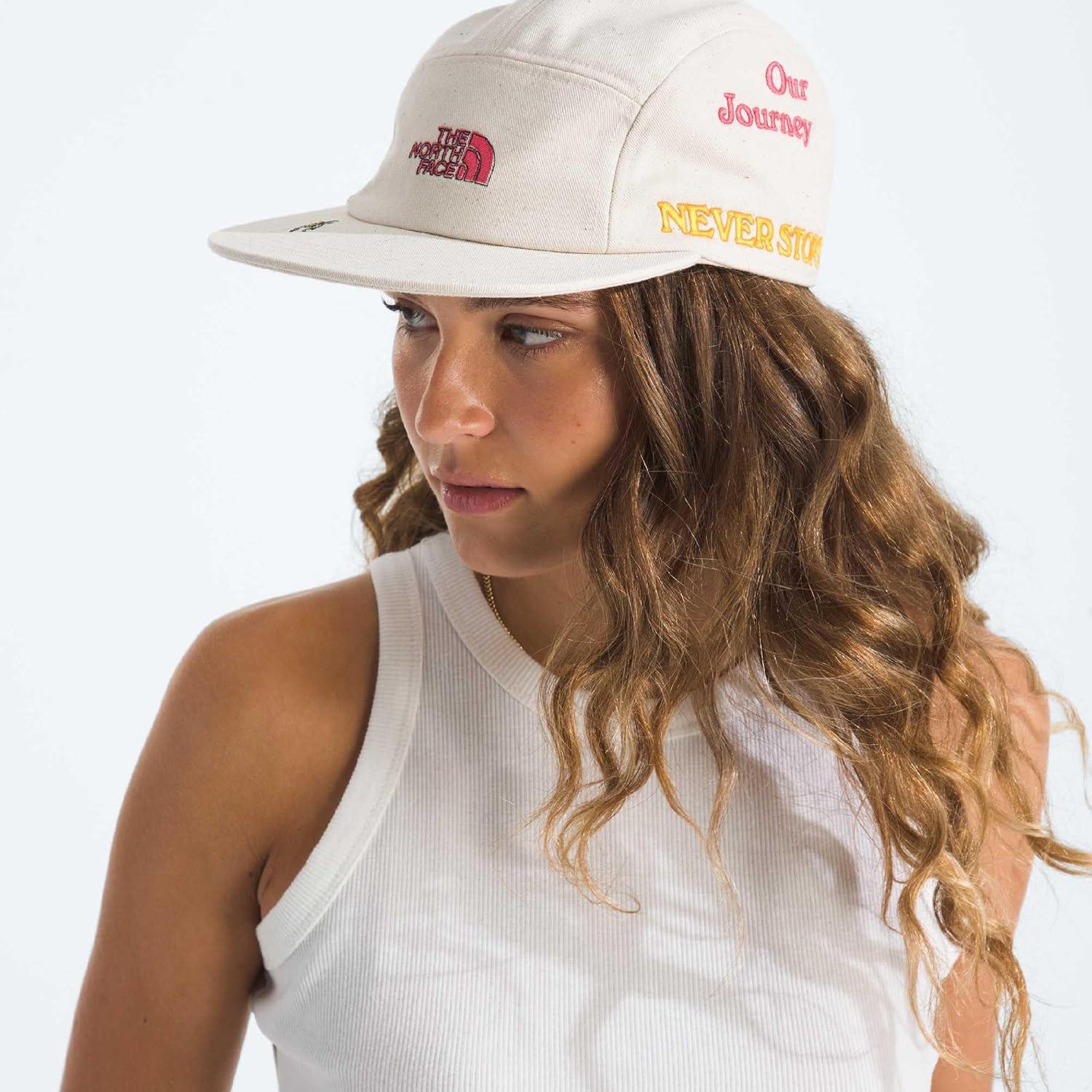 imageThe North Face Unisex Adult Norm 5Panel HatWhite DuneRaw UndyedGraphics