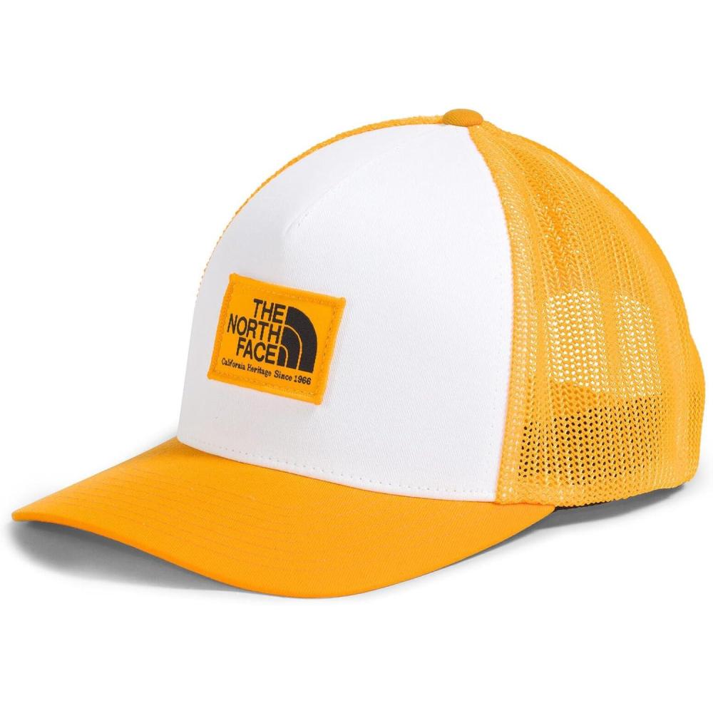 imageTHE NORTH FACE Keep It Patched Trucker Deep Fit Snapback Hat for Men amp Women With Breathable Mesh PanelsSummit GoldTnf White