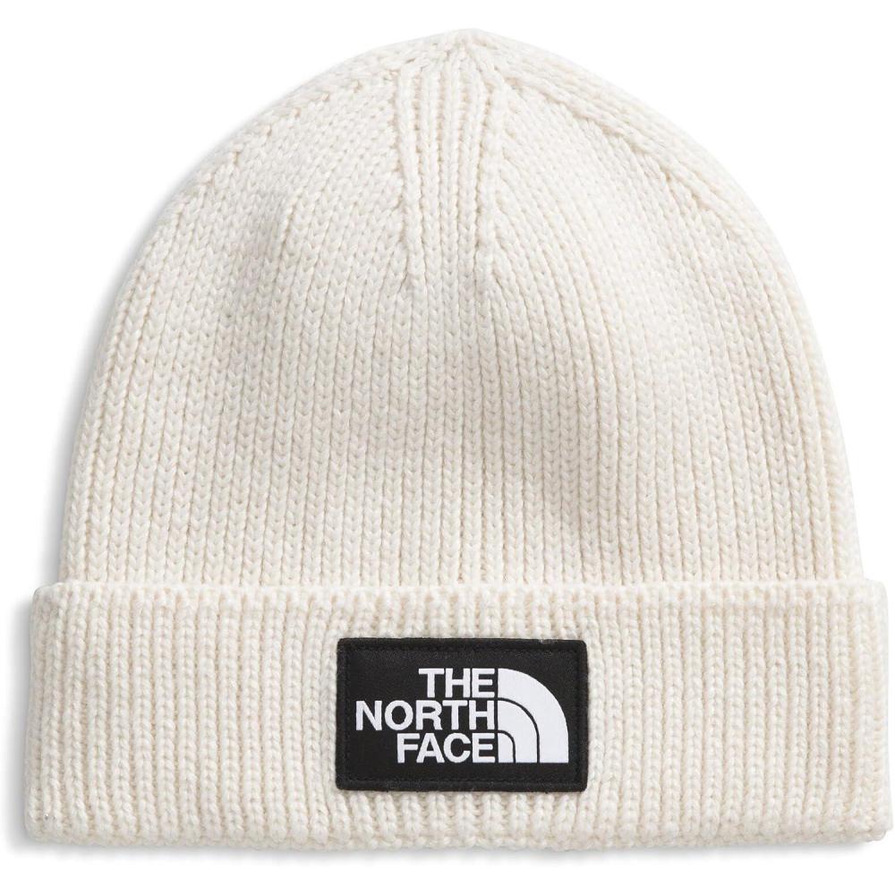 imageThe North FACE UnisexAdult TNF Logo Box Cuffed BeanieWhite Dune