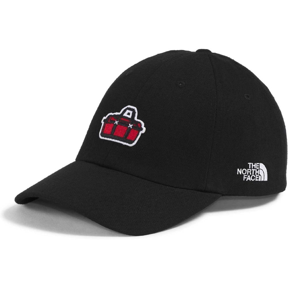 imageThe North Face Norm Baseball Hat Shallow Fit Ball Cap with Embroidered Logo Adjustable Strap Closure amp Silver BuckleTnf BlackBase Camp Patch