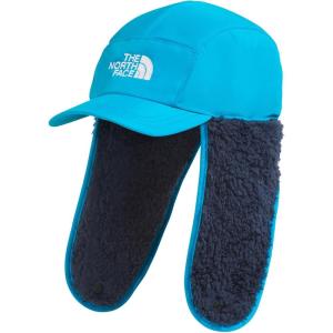 THE NORTH FACE Kids’ Shasta Trapper Hat | Insulated Crown & Fleece Lined Earflaps, Water Repellent Finish, Ball Cap Brim(Meridian Blue/Summit Navy)