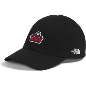 The North Face Norm Baseball Hat | Shallow Fit Ball Cap with Embroidered Logo, Adjustable Strap Closure & Silver Buckle(Tnf Black/Base Camp Patch)
