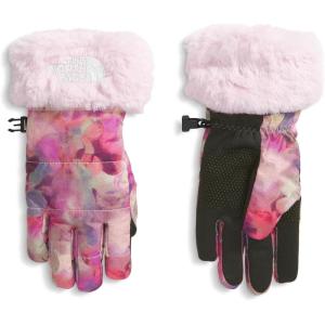 The North FACE Girls’ Shasta Glove – Touchscreen Compatible, Water Repellent, Moisture Wicking, Wind Resistant, Fleece Lining(Lite Lilac Lens Flare Print)