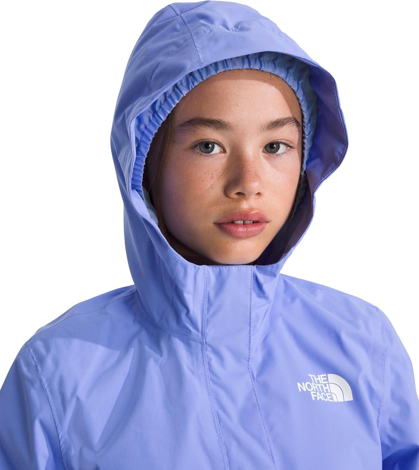 imageTHE NORTH FACE Girls Antora Rain Jacket Waterproof Breathable 3piece Hood Secure Zip Hand PocketPeriwinkle Glow