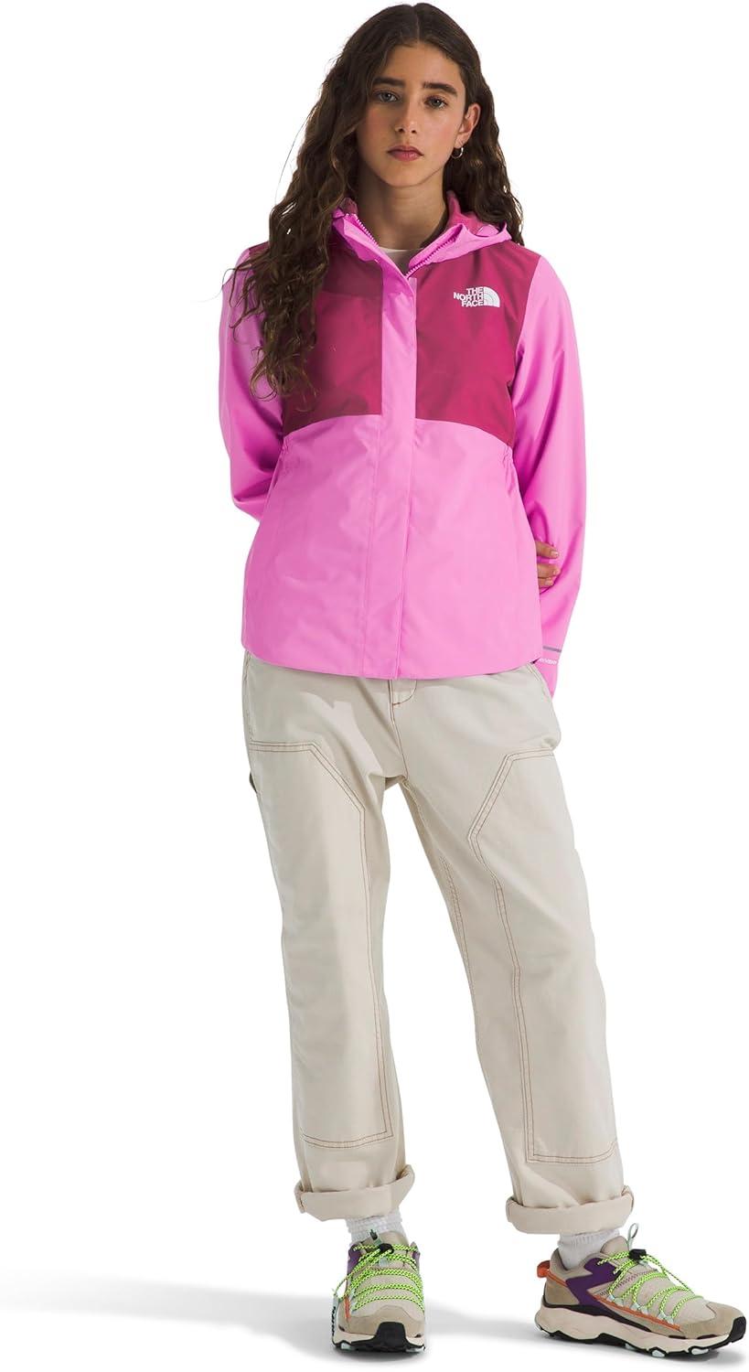 imageTHE NORTH FACE Girls Antora Rain Jacket Waterproof Breathable 3piece Hood Secure Zip Hand PocketViolet CrocusFuchsia Flash