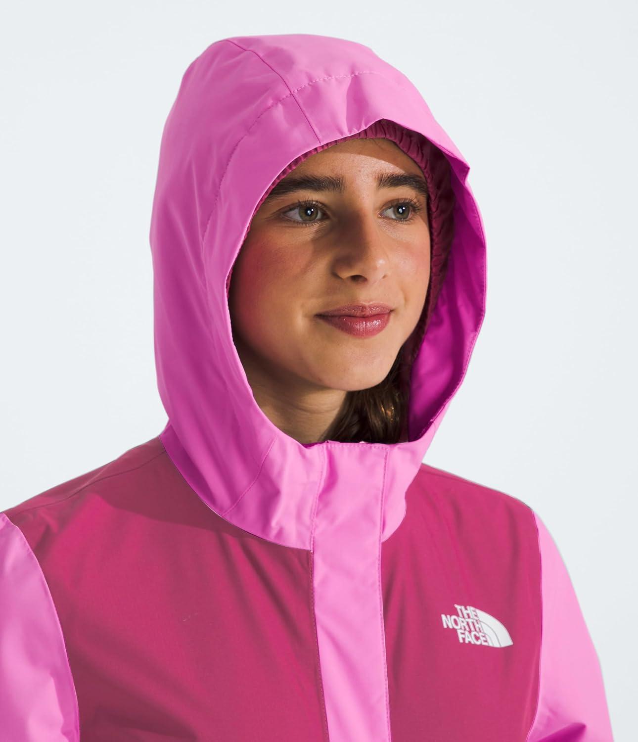 imageTHE NORTH FACE Girls Antora Rain Jacket Waterproof Breathable 3piece Hood Secure Zip Hand PocketViolet CrocusFuchsia Flash