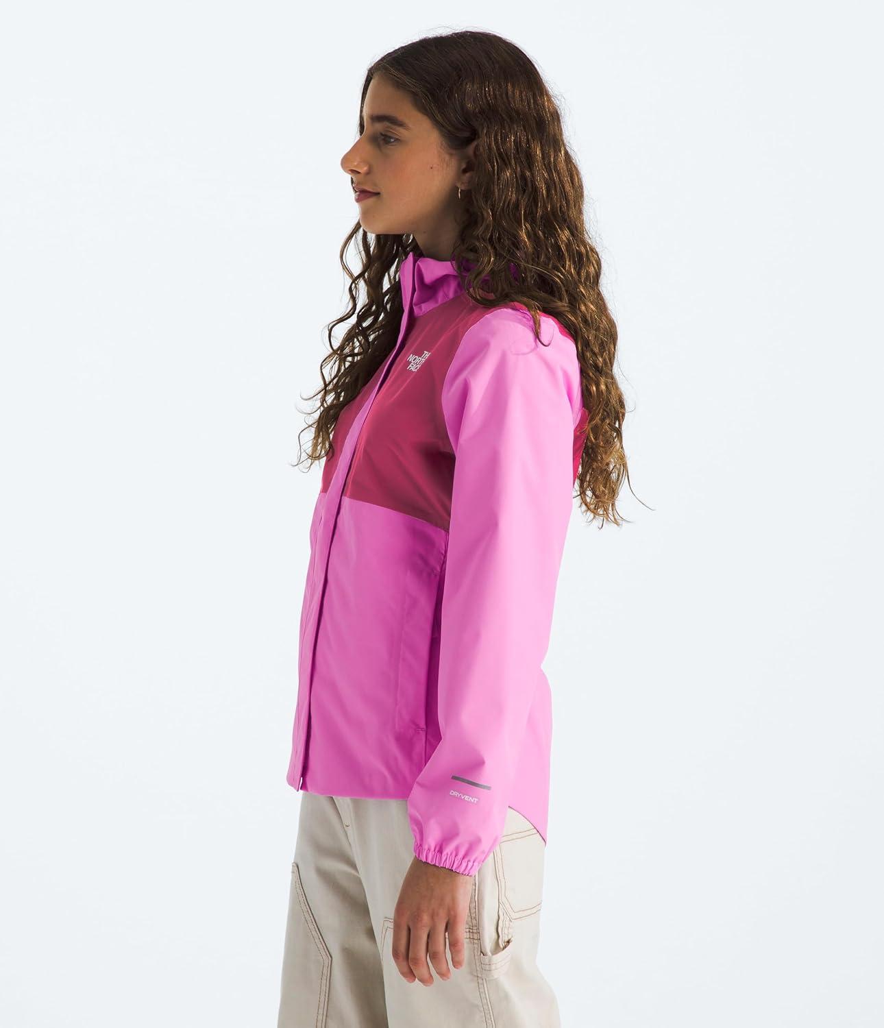 imageTHE NORTH FACE Girls Antora Rain Jacket Waterproof Breathable 3piece Hood Secure Zip Hand PocketViolet CrocusFuchsia Flash