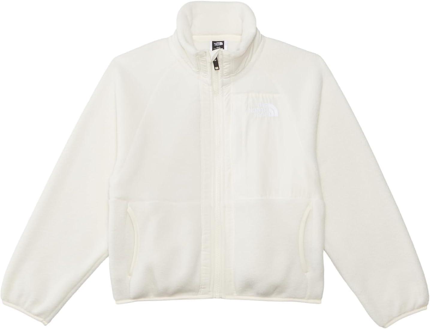 imageTHE NORTH FACE Girls Yumiori Full Zip Jacket Lightweight Fleece Coat Embroidered Logo amp Secure Zip Chest PocketWhite Dune