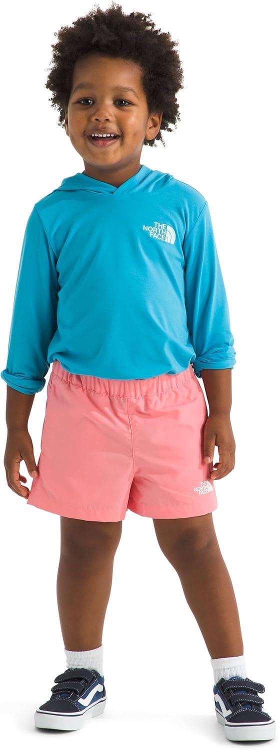 imageThe North Face Baby Class V Short Moisture Wicking ColorChanging Design Elastic Waistband MeshLined PocketsCoral Crush Logo Weather Topo Phantom Print