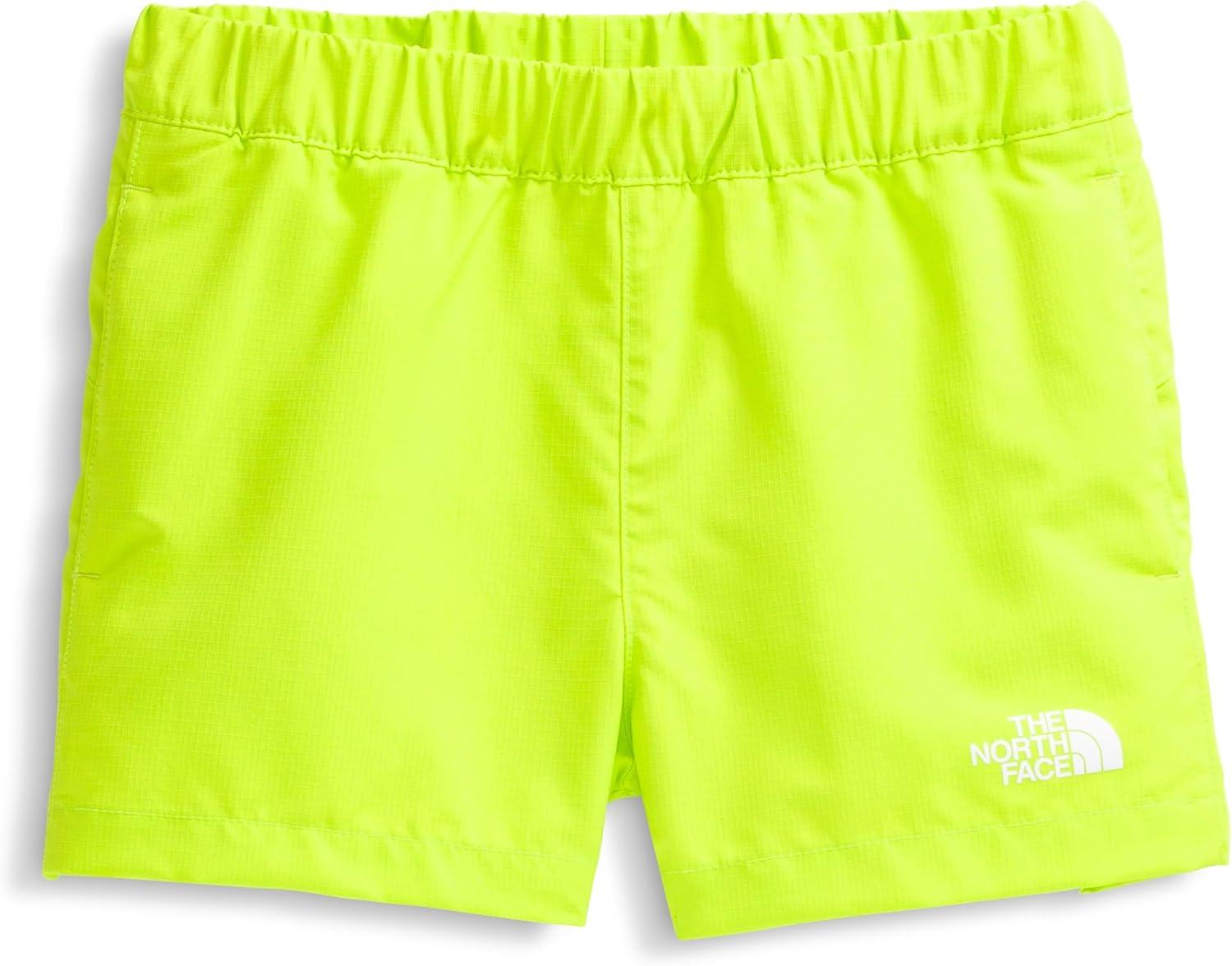 imageThe North Face Baby Class V Short Moisture Wicking ColorChanging Design Elastic Waistband MeshLined PocketsFizz Lime Logo Weather Topo Phantom Print