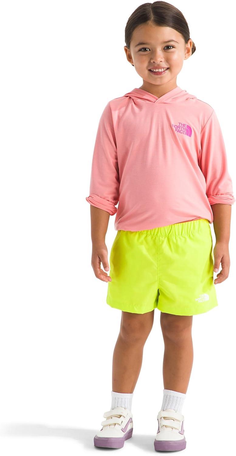 imageThe North Face Baby Class V Short Moisture Wicking ColorChanging Design Elastic Waistband MeshLined PocketsFizz Lime Logo Weather Topo Phantom Print