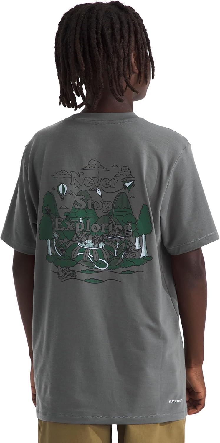 imageThe North Face Boys Adventure Sequoia Shade Short Sleeve Tee Little KidBig KidSmoked Pearl