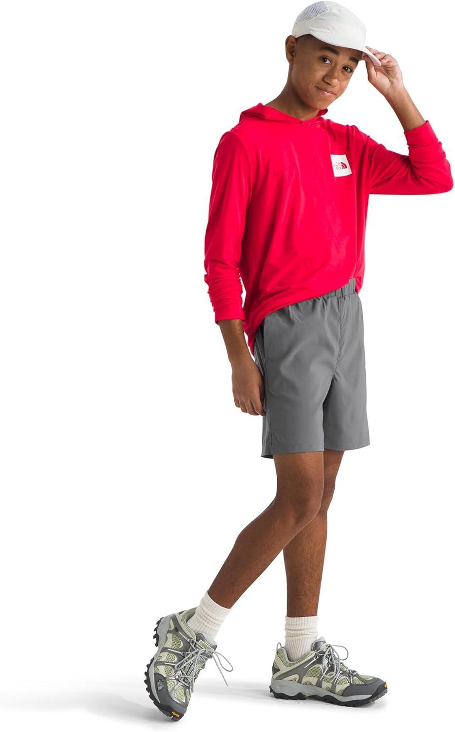imageThe North Face Boys On The Trail Short Moisture Wicking Water Repellent Finish Elastic Waistband Zip Back PocketSmoked Pearl