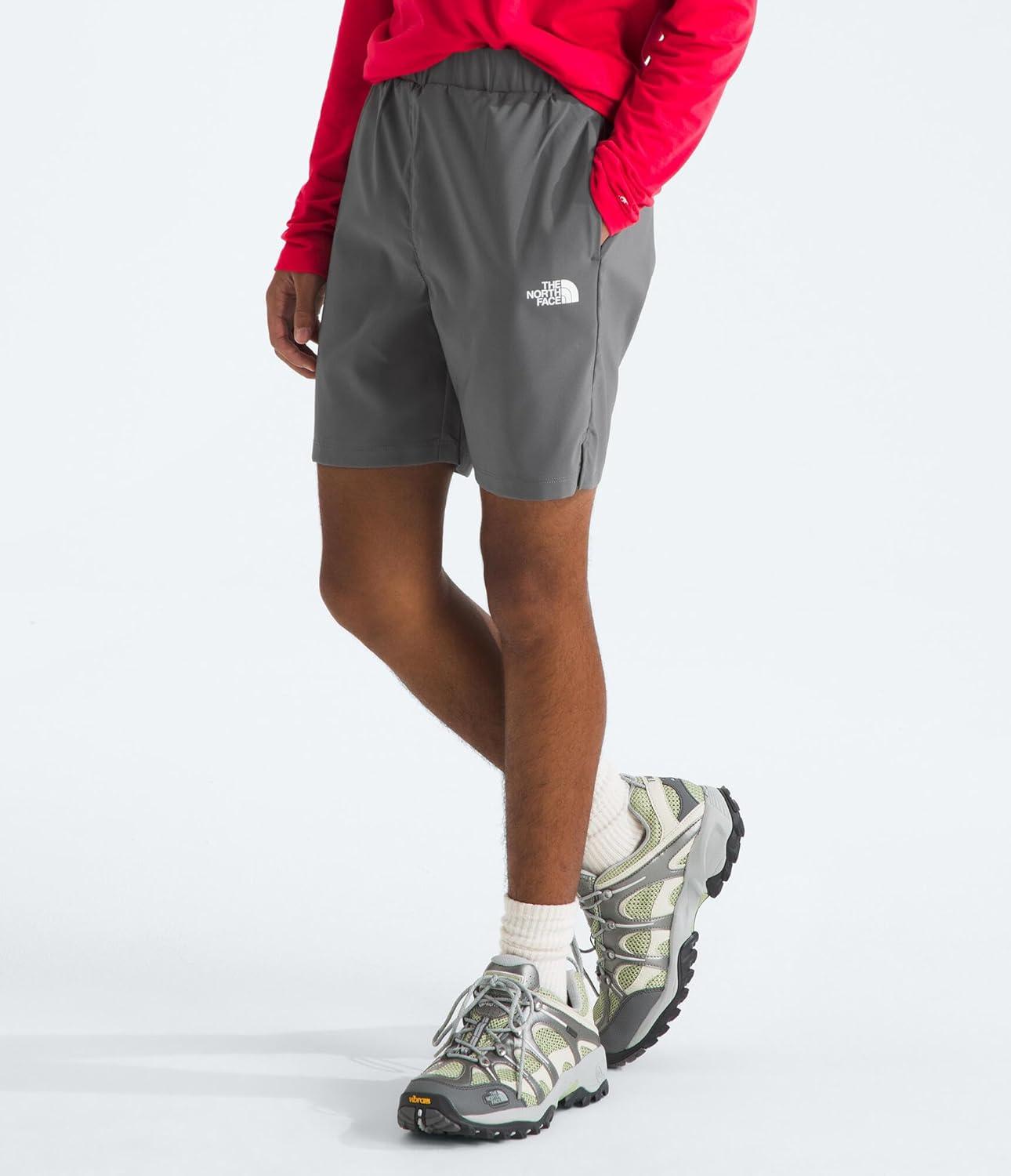 imageThe North Face Boys On The Trail Short Moisture Wicking Water Repellent Finish Elastic Waistband Zip Back PocketSmoked Pearl