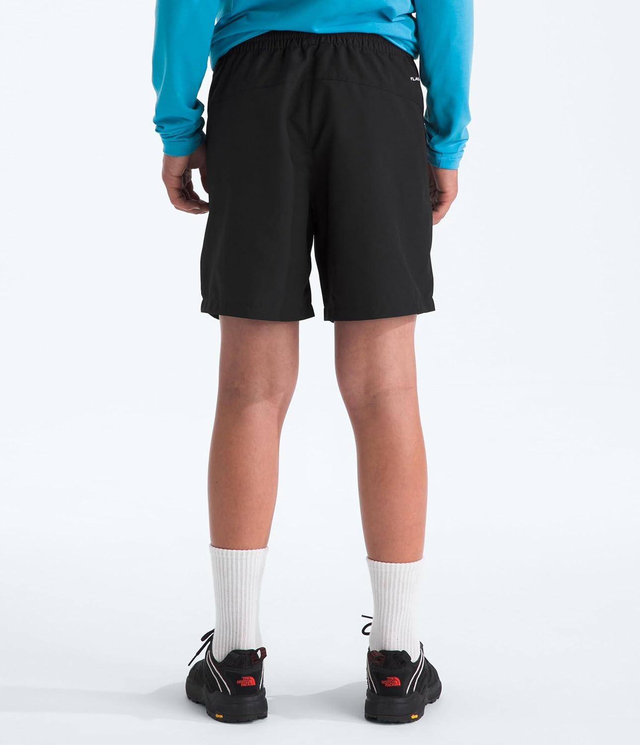 imageThe North Face Kids Class V 5 Short  Moisture Wicking Elastic Waistband Adjustable Drawcord ColorChanging DesignTnf Black Logo Weather Topo Phantom Print