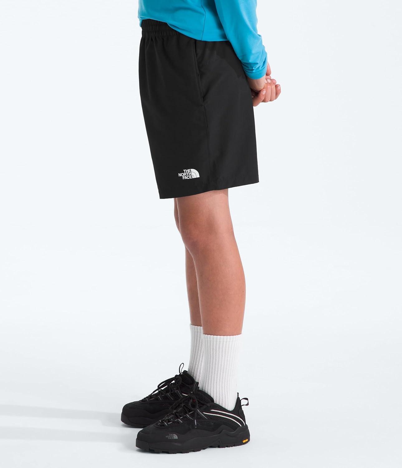 imageThe North Face Kids Class V 5 Short  Moisture Wicking Elastic Waistband Adjustable Drawcord ColorChanging DesignTnf Black Logo Weather Topo Phantom Print
