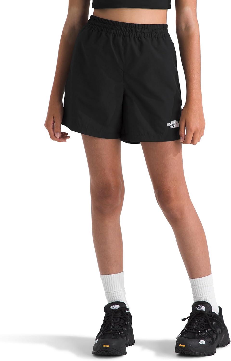 imageThe North Face Kids Class V 5 Short  Moisture Wicking Elastic Waistband Adjustable Drawcord ColorChanging DesignTnf Black Logo Weather Topo Phantom Print