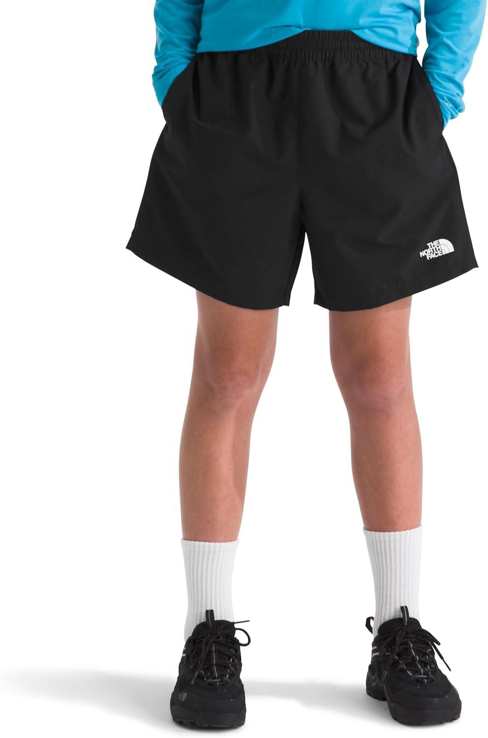 imageThe North Face Kids Class V 5 Short  Moisture Wicking Elastic Waistband Adjustable Drawcord ColorChanging DesignTnf Black Logo Weather Topo Phantom Print