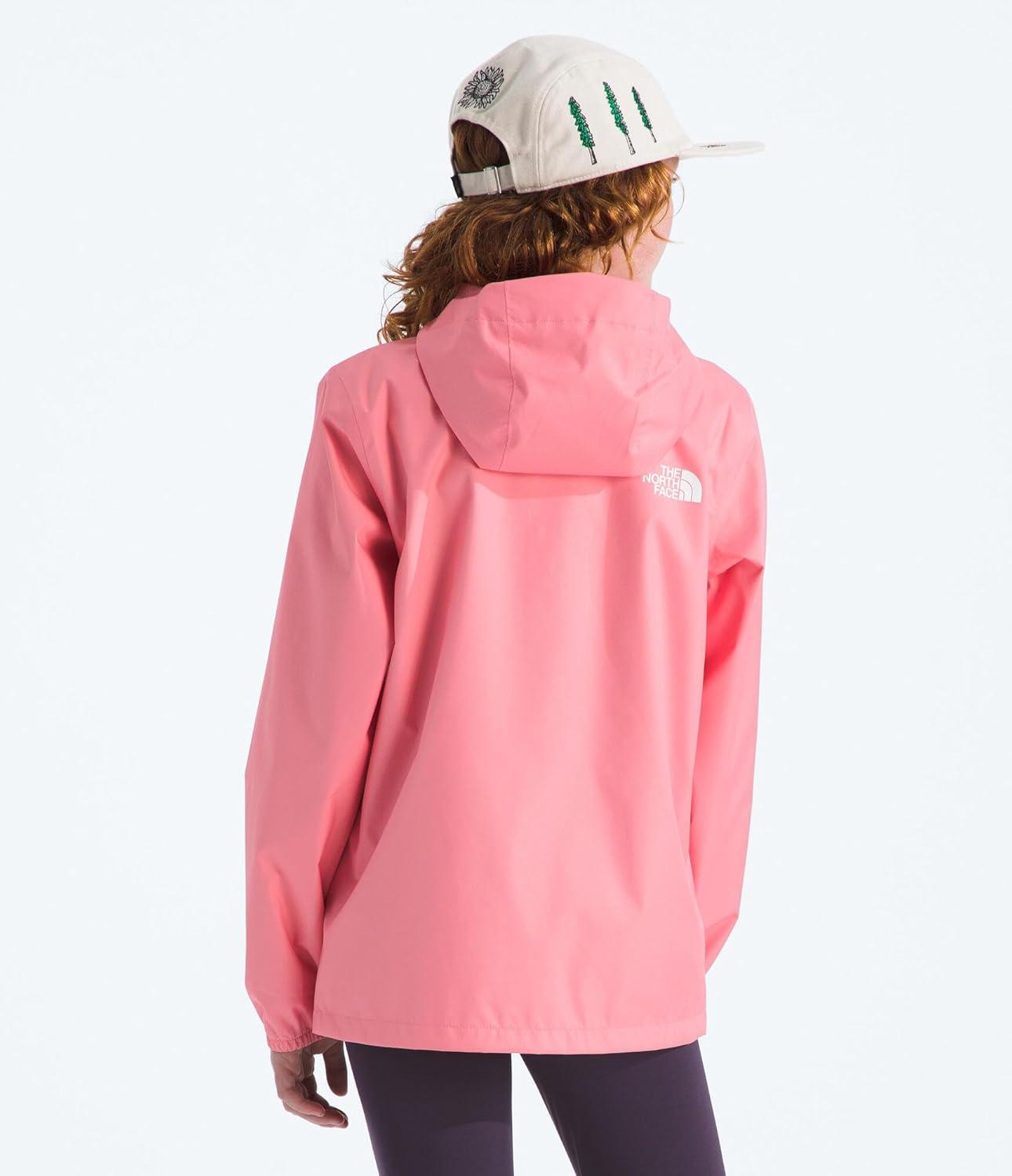 imageThe North Face Unisex Kids Zipline Rain Jacket Waterproof Rain Coat Secure Zip Pockets Weather Ready HoodCoral Crush