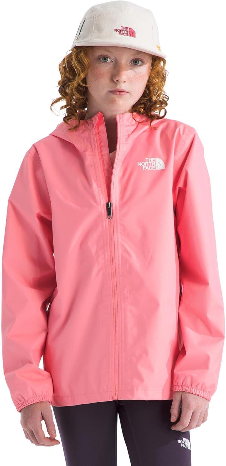 imageThe North Face Unisex Kids Zipline Rain Jacket Waterproof Rain Coat Secure Zip Pockets Weather Ready HoodCoral Crush