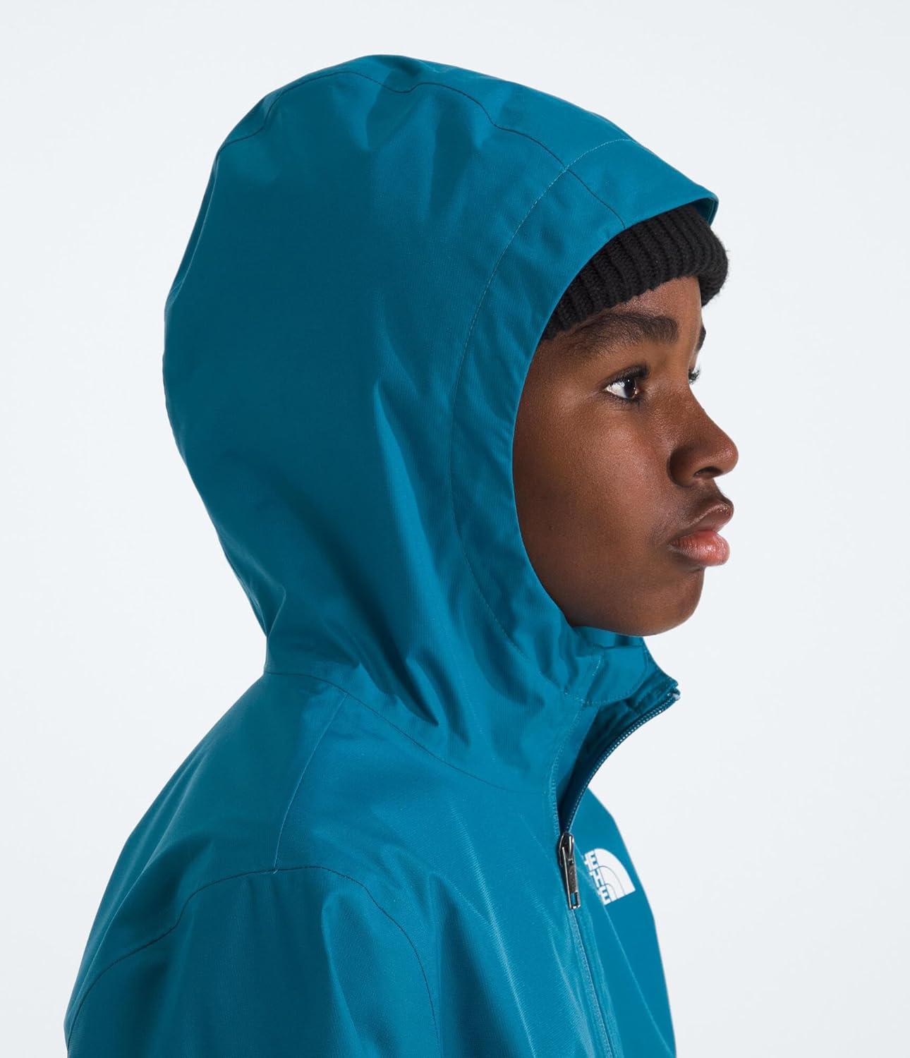 imageThe North Face Unisex Kids Zipline Rain Jacket Waterproof Rain Coat Secure Zip Pockets Weather Ready HoodDusk Blue