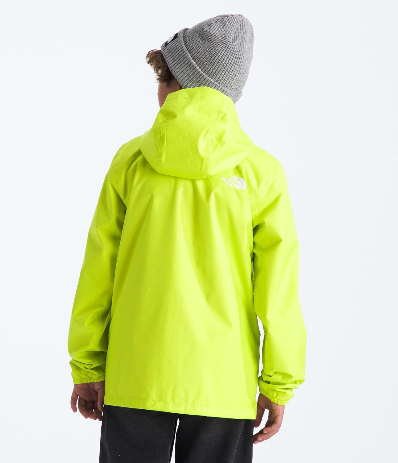 imageThe North Face Unisex Kids Zipline Rain Jacket Waterproof Rain Coat Secure Zip Pockets Weather Ready HoodFizz Lime
