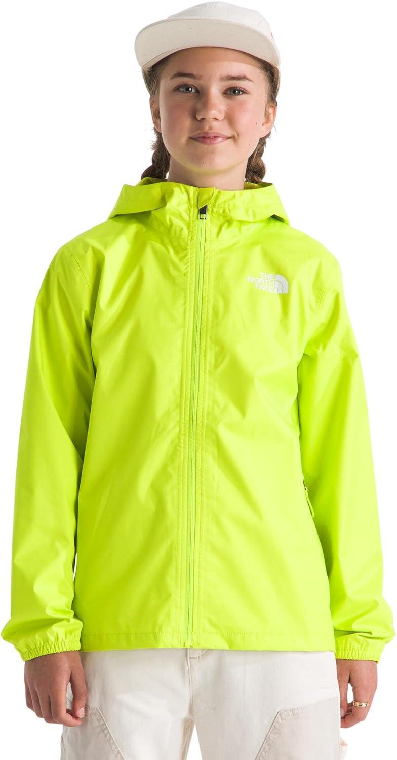 imageThe North Face Unisex Kids Zipline Rain Jacket Waterproof Rain Coat Secure Zip Pockets Weather Ready HoodFizz Lime