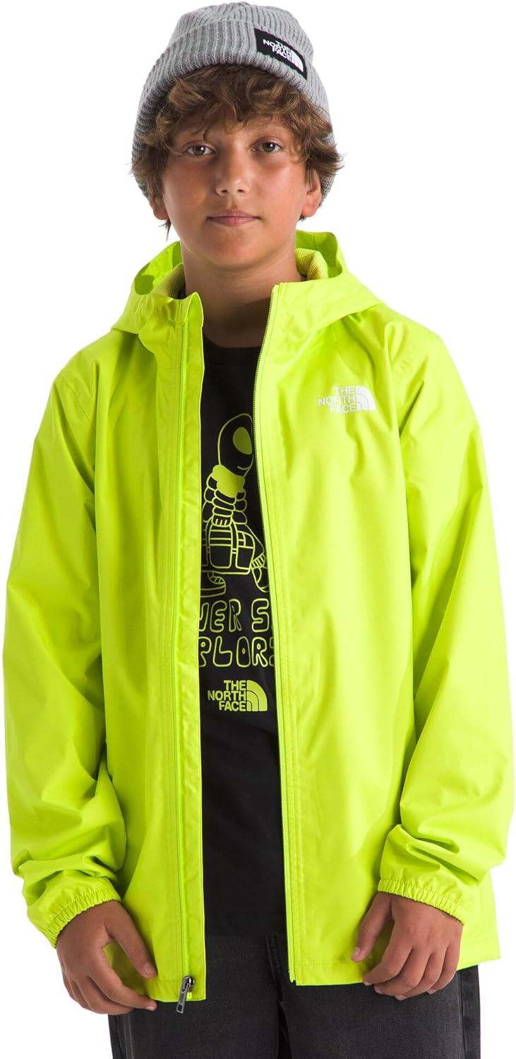 imageThe North Face Unisex Kids Zipline Rain Jacket Waterproof Rain Coat Secure Zip Pockets Weather Ready HoodFizz Lime