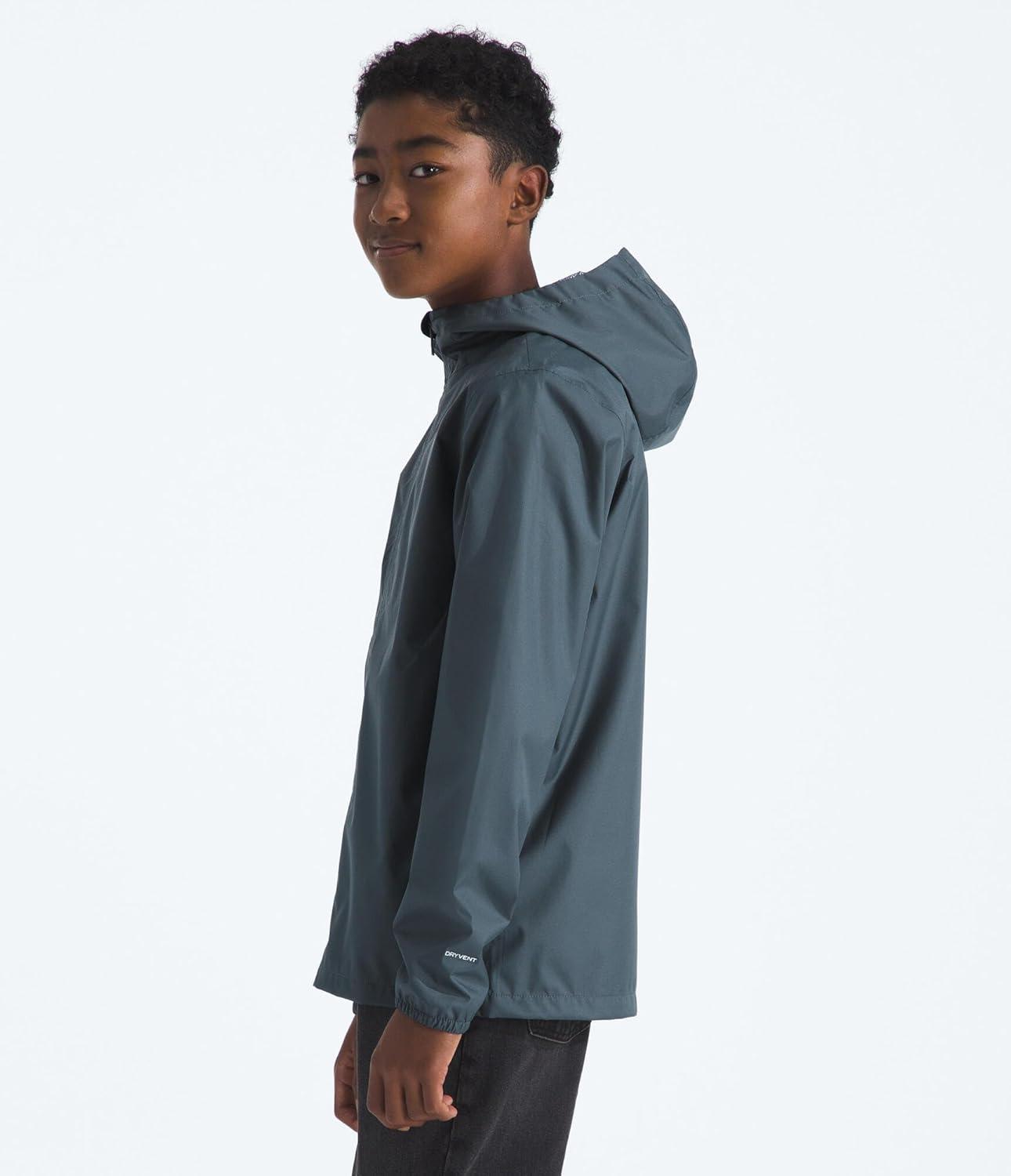 imageThe North Face Unisex Kids Zipline Rain Jacket Waterproof Rain Coat Secure Zip Pockets Weather Ready HoodGranite Grey
