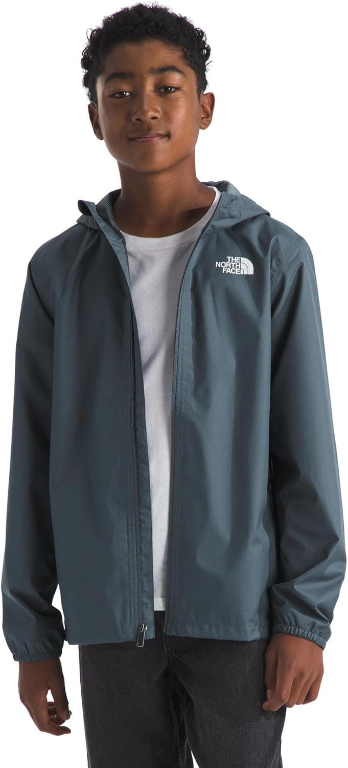 imageThe North Face Unisex Kids Zipline Rain Jacket Waterproof Rain Coat Secure Zip Pockets Weather Ready HoodGranite Grey