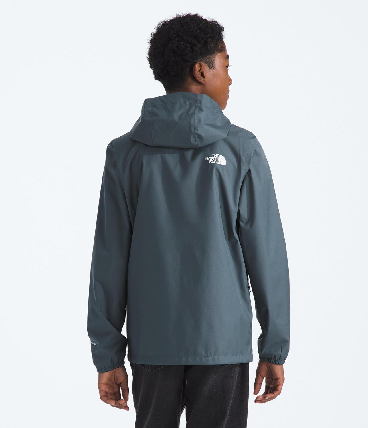 imageThe North Face Unisex Kids Zipline Rain Jacket Waterproof Rain Coat Secure Zip Pockets Weather Ready HoodGranite Grey