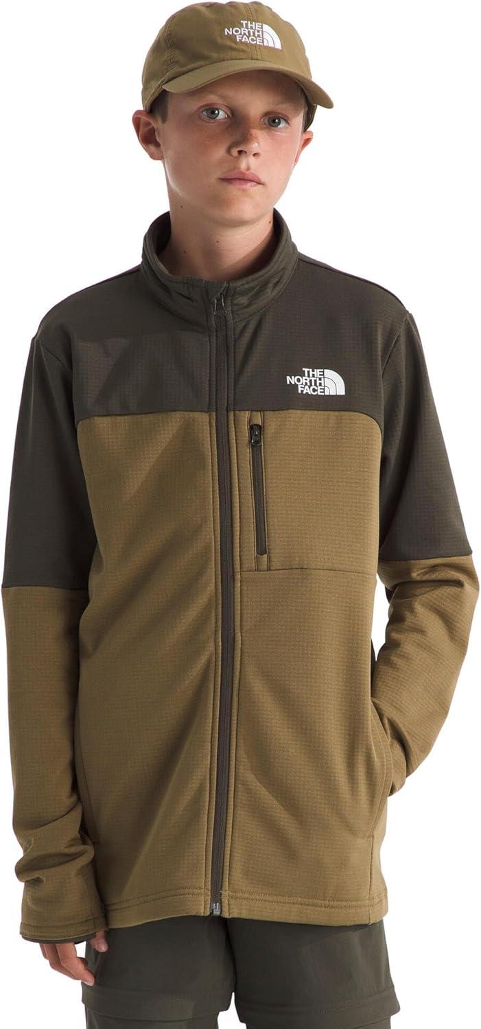 imageThe North Face boys Hike Midlayer Full Zip JacketNew Taupe GreenCedar