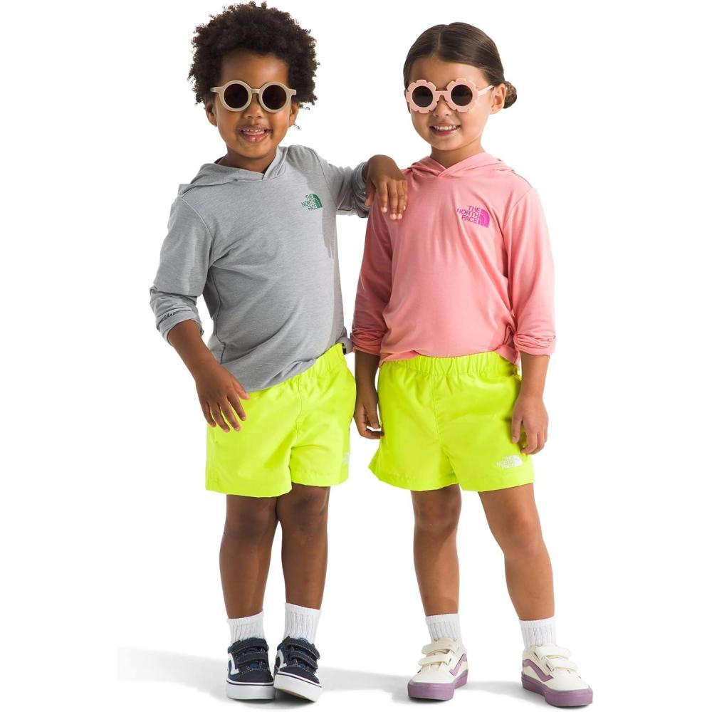 imageThe North Face Baby Class V Short Moisture Wicking ColorChanging Design Elastic Waistband MeshLined PocketsFizz Lime Logo Weather Topo Phantom Print