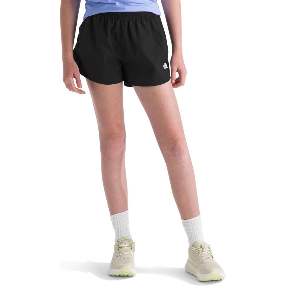imageThe North Face Girls Flex Woven Short  Breathable Athletic Shorts Moisture Wicking Fabric Elastic WaistbandTnf Black