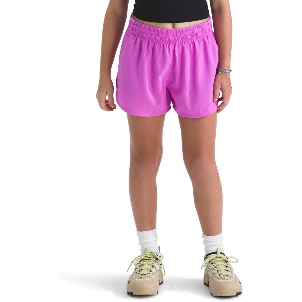 imageThe North Face Girls Flex Woven Short  Breathable Athletic Shorts Moisture Wicking Fabric Elastic WaistbandViolet Crocus